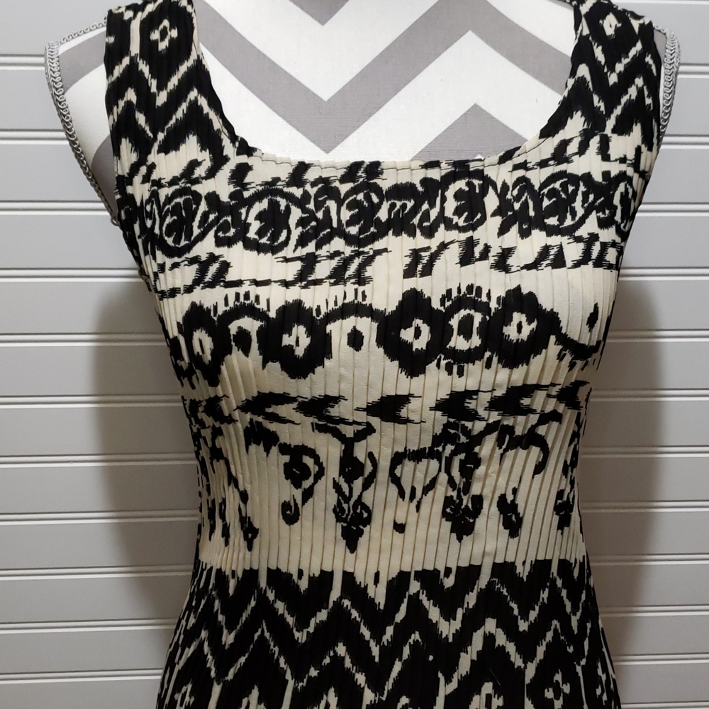 Sassy Doll Black and Cream Tribal Tank Top